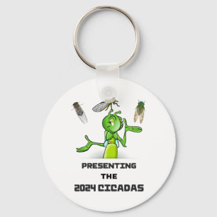 Funny Cricket Presenting Cicadas Bugs Insects Inva Key Ring