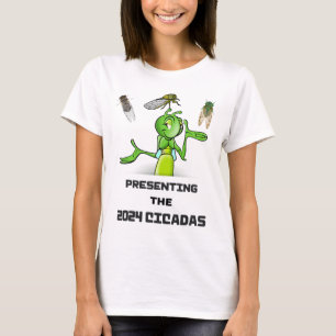 Funny Cricket Presenting Cicadas Bugs Insects Inva T-Shirt
