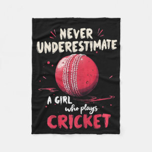Funny Cricketer Joke Cricket Player Fleece Blanket