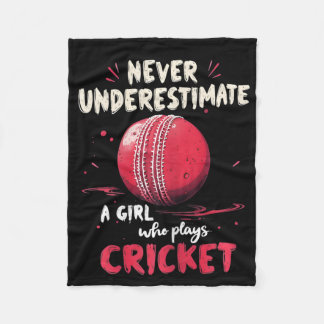 Funny Cricketer Joke Cricket Player  Fleece Blanket