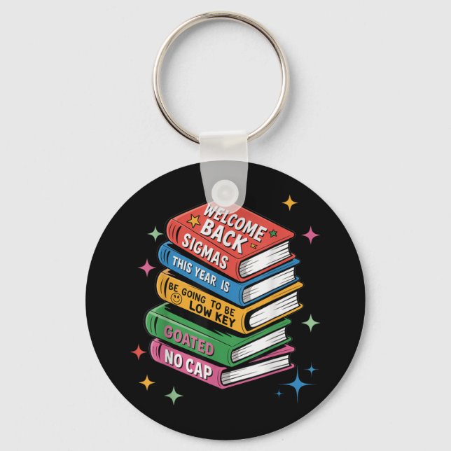 Funny Cringey Back To School Teacher Shirt - Funny Key Ring (Front)
