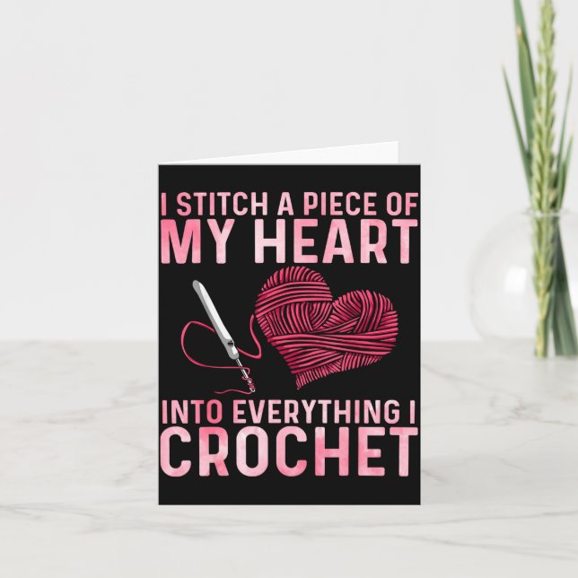 Funny Crochet Design For Men Women Crocheting Croc Card (Front)