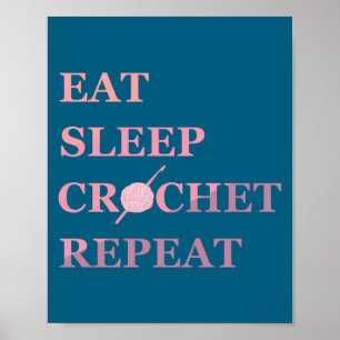 Funny Crochet Quote  Poster