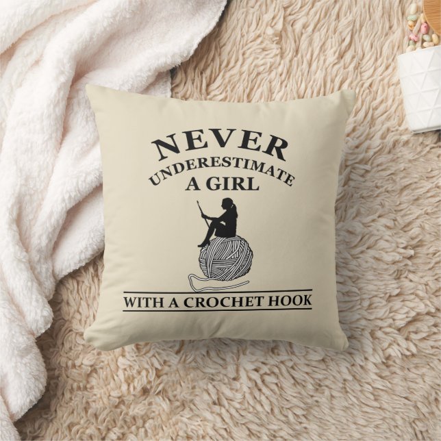 Funny crochet quotes crocheters gift cushion (Blanket)