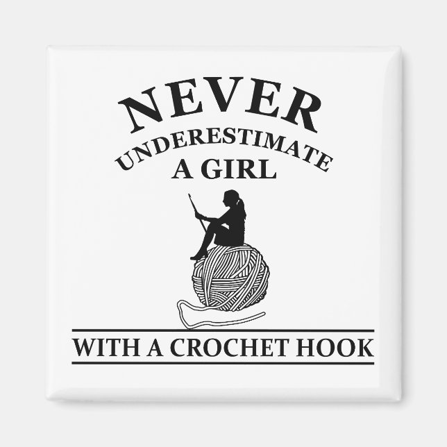 Funny crochet quotes crocheters gift magnet (Front)