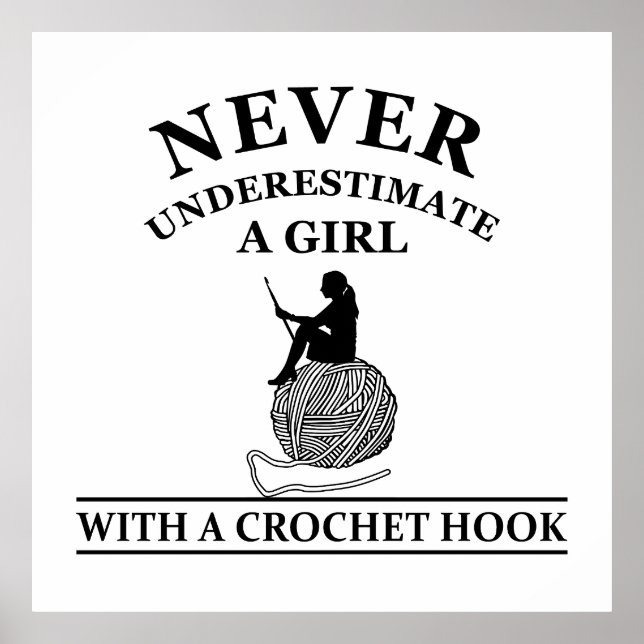 Funny crochet quotes crocheters gift poster (Front)