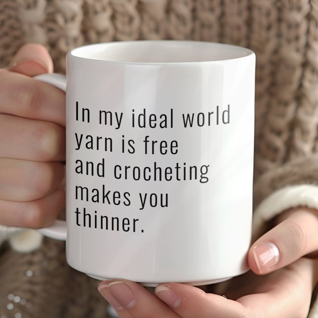 Funny Crocheting Makes You Thinner Coffee Mug (Creator Uploaded)