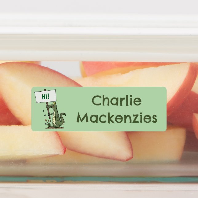 Funny crocodile alligator cartoon personalised (Affixed)