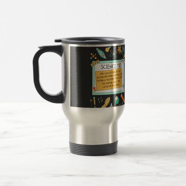 Funny Crocodile Alligator Science Travel Mug (Left)