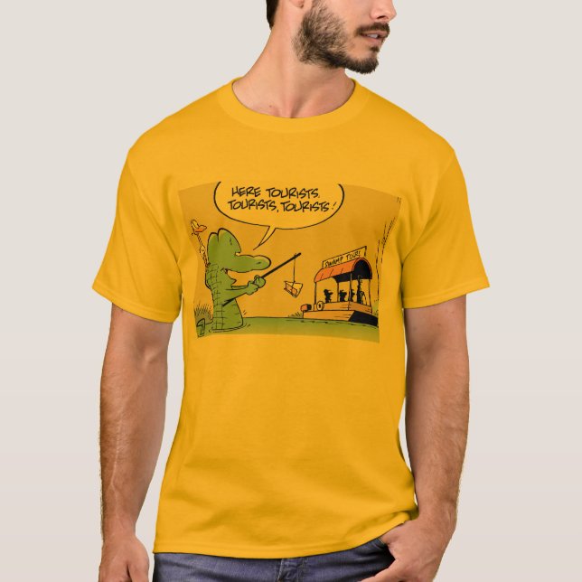Funny Crocodile Cartoon Shirt (Front)