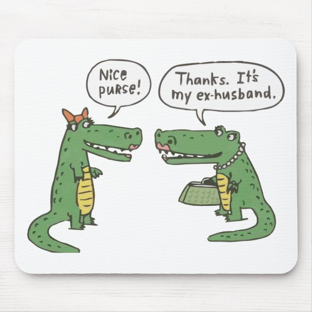 Funny Crocodile Mouse Pad (Front)