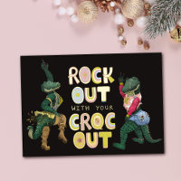 Funny Crocodile Pun Rock Out With Your Croc Out