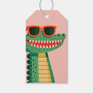 Funny Crocodile Sunglasses Cute Cartoon Animal Gift Tags