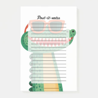 Funny Crocodile Sunglasses Cute Cartoon Animal Post-it Notes