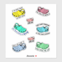 Funny crocs quotes stickerspack 