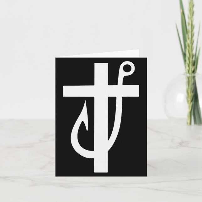 Funny Cross Christian - Jesus Made Me A Fisherman  Card (Front)