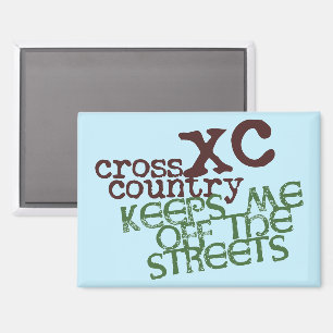 Funny Cross Country Running © Keeps me off Street Magnet