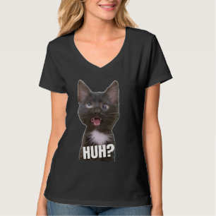 Funny Cross Eyed Cat Meme Huh Funny Cat T-Shirt