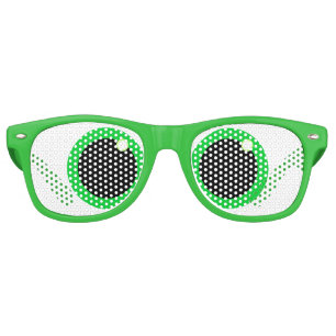 Funny Cross Eyed Frog Eyes Retro Sunglasses