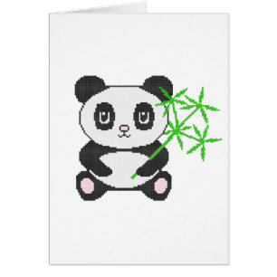Funny cross-stitch panda