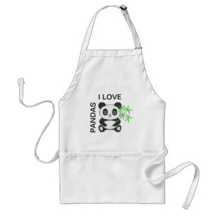 Funny cross-stitch panda standard apron