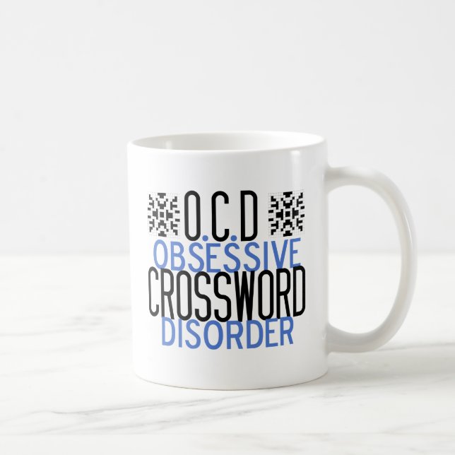 Funny Crossword Puzzle Addict Cute Coffee Mug (Right)