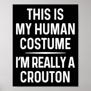 Funny Crouton Costume Shirt Halloween Crouton  Poster