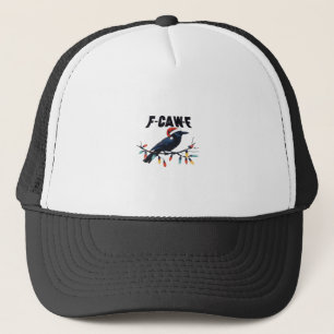 Funny Crow Christmas Classic Retro Design Trucker Hat