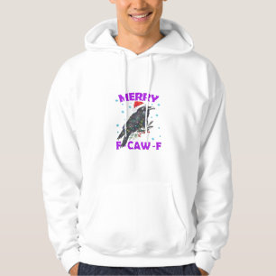Funny Crow Christmas Classic Vintage Style Hoodie