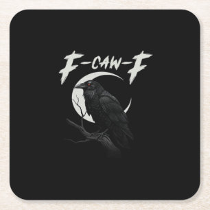 Funny Crow Essential Creative Casual Square Paper Coaster