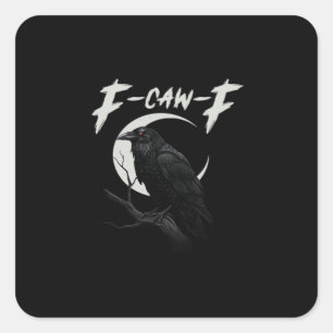 Funny Crow Essential Creative Casual Square Sticker