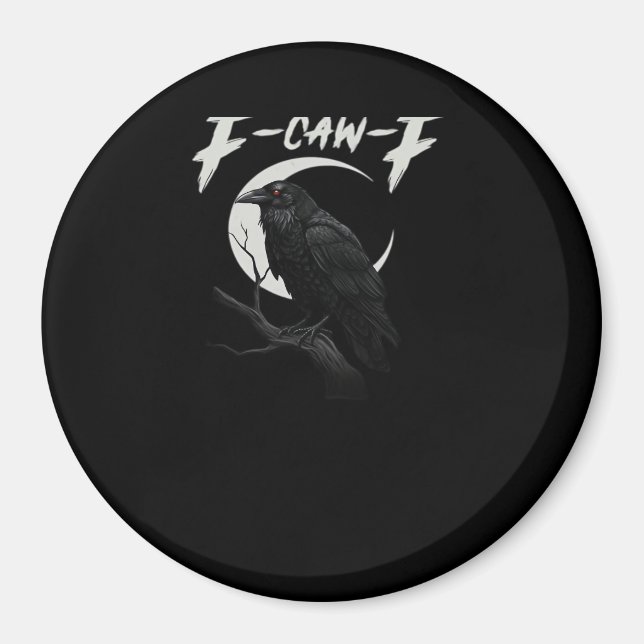 Funny Crow Essential Retro Classic Magnet (Front)