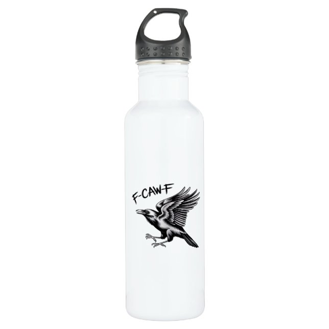 Funny Crow F-Caw-F Essential Minimal Clean 710 Ml Water Bottle (Front)