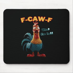 Funny Crow F-Caw-F Humor Gothic Mouse Pad
