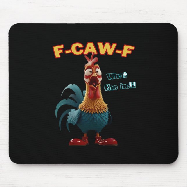 Funny Crow F-Caw-F Humour Gothic Mouse Pad (Front)