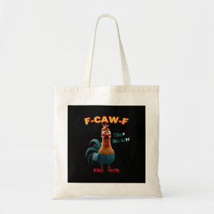 Funny Crow F-Caw-F Humour Gothic Tote Bag
