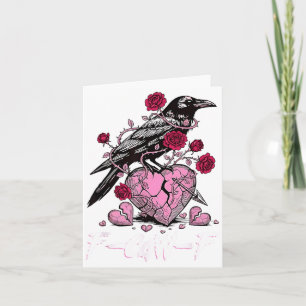Funny Crow F-caw-f Valentines Day Black Bird Fcawf Card