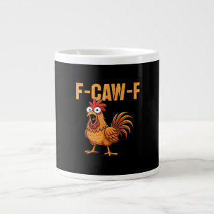 Funny Crow Humor Gothic F-Caw-F Large Coffee Mug