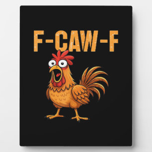 Funny Crow Humour Gothic F-Caw-F Plaque
