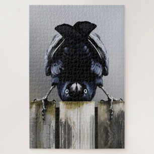 Funny Crow Wall Art – Upside-Down Bird Jigsaw Puzzle