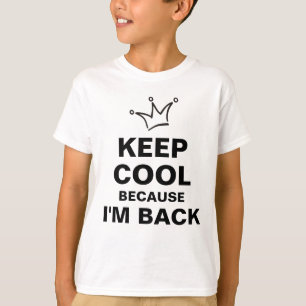 Funny Crown black & KEEP COOL + your text T-Shirt