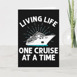 Funny Cruise Art Men Women Family Cruise Vacation  Card