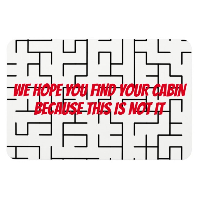 Funny Cruise Cabin Door Magnet - Find Your Cabin (Horizontal)