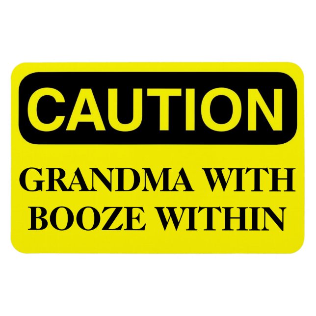 Funny Cruise Cabin Door Magnet - Grandma Booze (Horizontal)