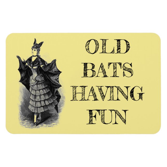 Funny Cruise Cabin Door Magnet - Old Bats (Horizontal)