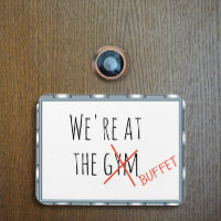 Funny Cruise Door Marker At the Gym Buffet