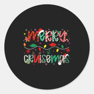 Funny Cruise Lover Merry Cruisemas Christmas Famil Classic Round Sticker