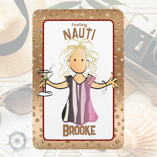 Funny Cruise Ship Door For Her Rose Gold Magnet