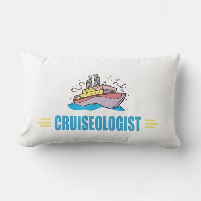 Funny Cruise Ship Lumbar Cushion (Front)