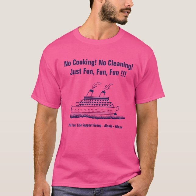 Funny Cruise Ship Monogram Group Event Fun T-Shirt (Front)